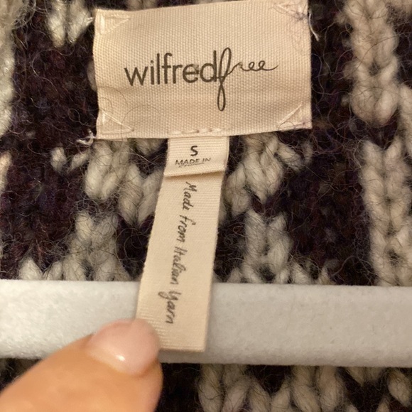 Wilfred Free Alpaca Blend Wool Zip Up Sweater Size S - Picture 2 of 6